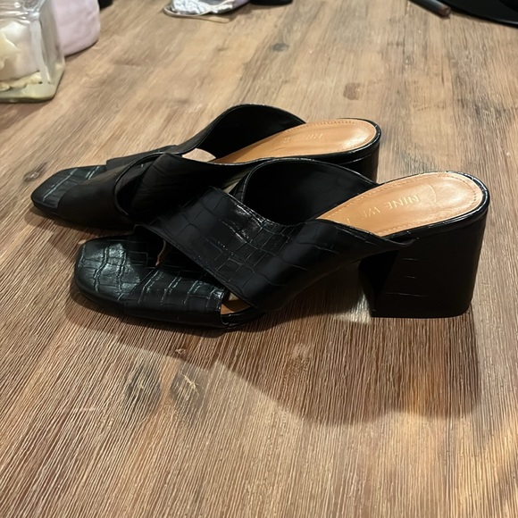 Nine West croc skin peep toe block heels - Picture 2 of 3